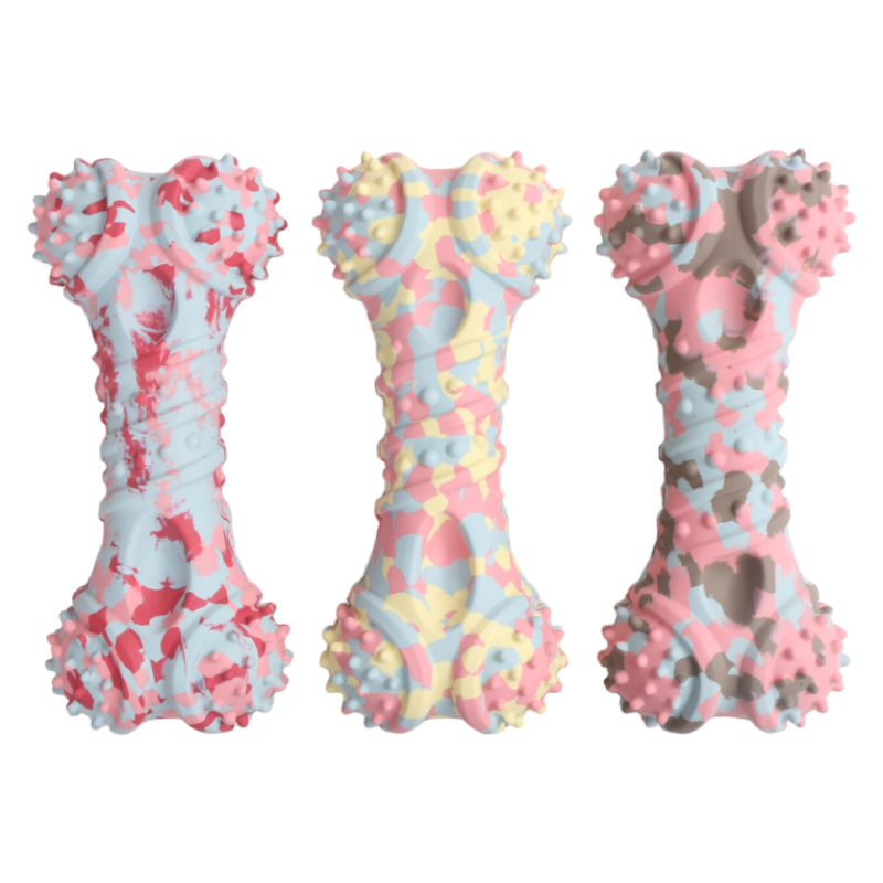 Macaron Camo Soft Dental Care Dog Chew Toy